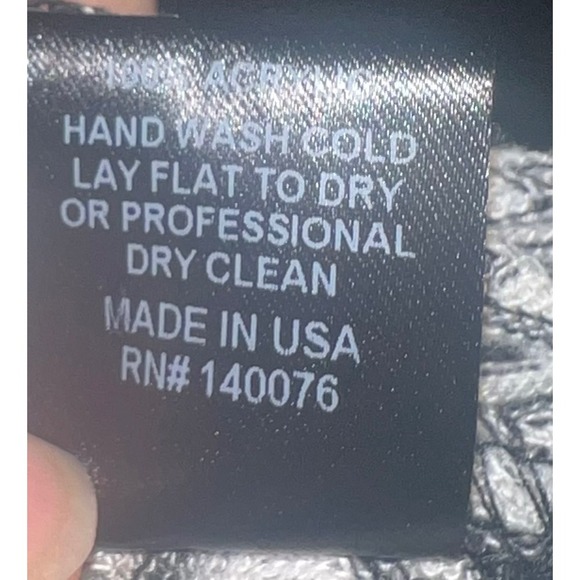 Generation Love Knit Tunic Top Chevron Pattern Long Sleeve Black White S - Picture 5 of 5